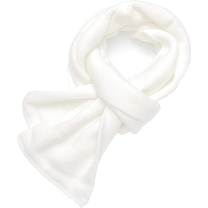 Weiße Wollschal, weich, warm, modisch, Winteraccessoire, Damen, Herren, unisex, elegant.