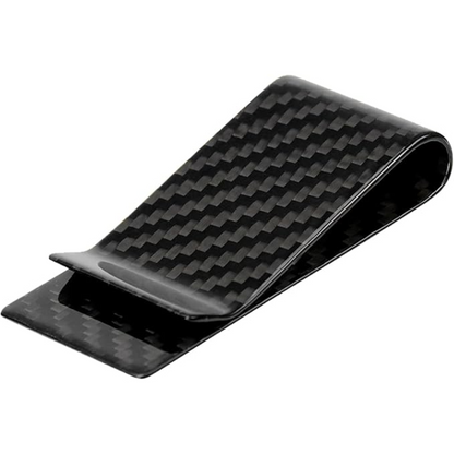 Schwarzer Carbonfaser-Geldclip, leicht, langlebig, minimalistisches Design, für Herren.