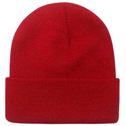 Rote Strickmütze aus Wolle, Winteraccessoire, Unisex, modisch, warm, bequem, Streetwear.
