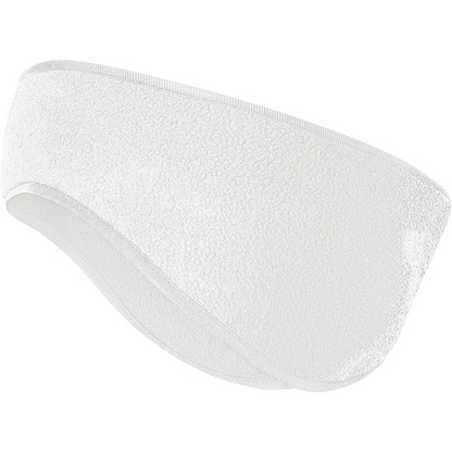 Weiße Frottee-Stirnband, elastisch, schweißabsorbierend, Sport-Accessoire, Unisex