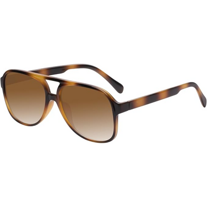 Braune Sonnenbrille mit getönten Gläsern, modisches Accessoire, Unisex, Retro-Design.