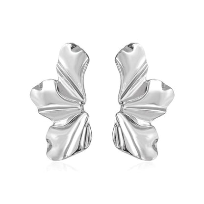 Silberne Schmetterling Ohrringe, glänzend, modisch, Damen Schmuck, elegantes Design