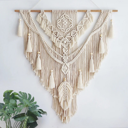 Skandinavisk boho-makramé-väggdekoration - Liora