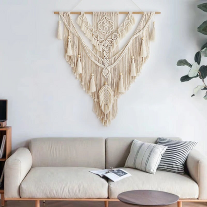 Skandinavisk boho-makramé-väggdekoration - Liora