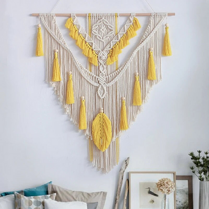 Skandinavisk boho-makramé-väggdekoration - Liora