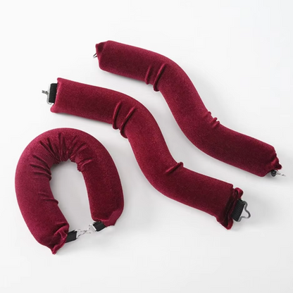Rote Samt-Haarwickler, flexibel, Lockenwickler-Set, Styling-Accessoire, Haarpflege.