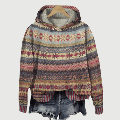 Varm damhoodie med mönster – Freya