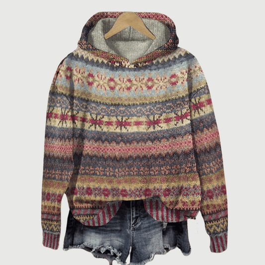 Varm damhoodie med mönster – Freya