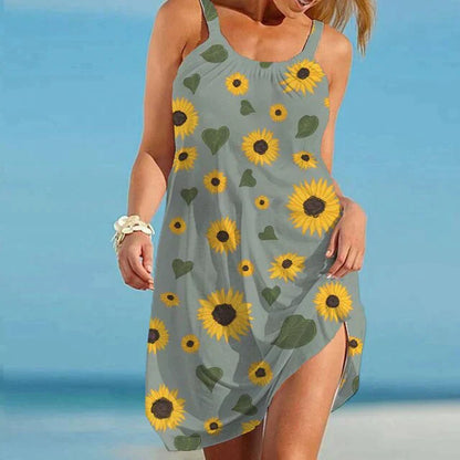 Boho Chic sommarklänning med blommönster – Karla