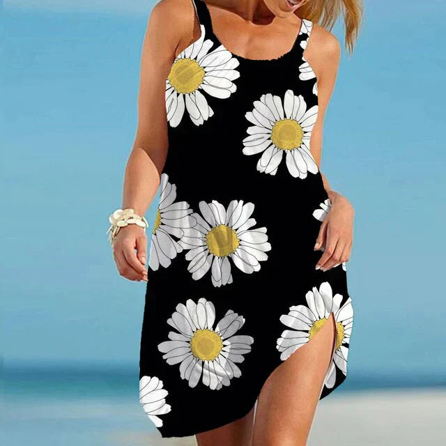 Boho Chic sommarklänning med blommönster – Karla
