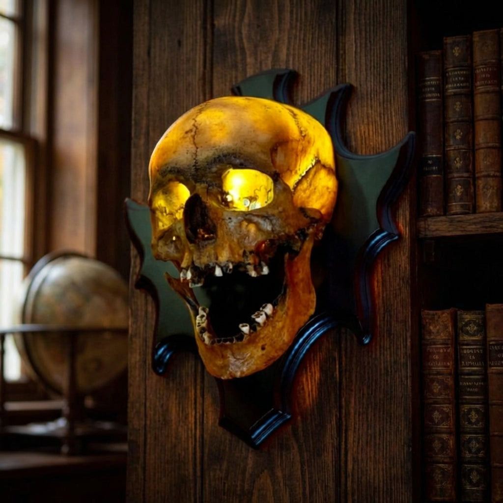 Wall Mounted Skull Lamp -  Nocturiskull