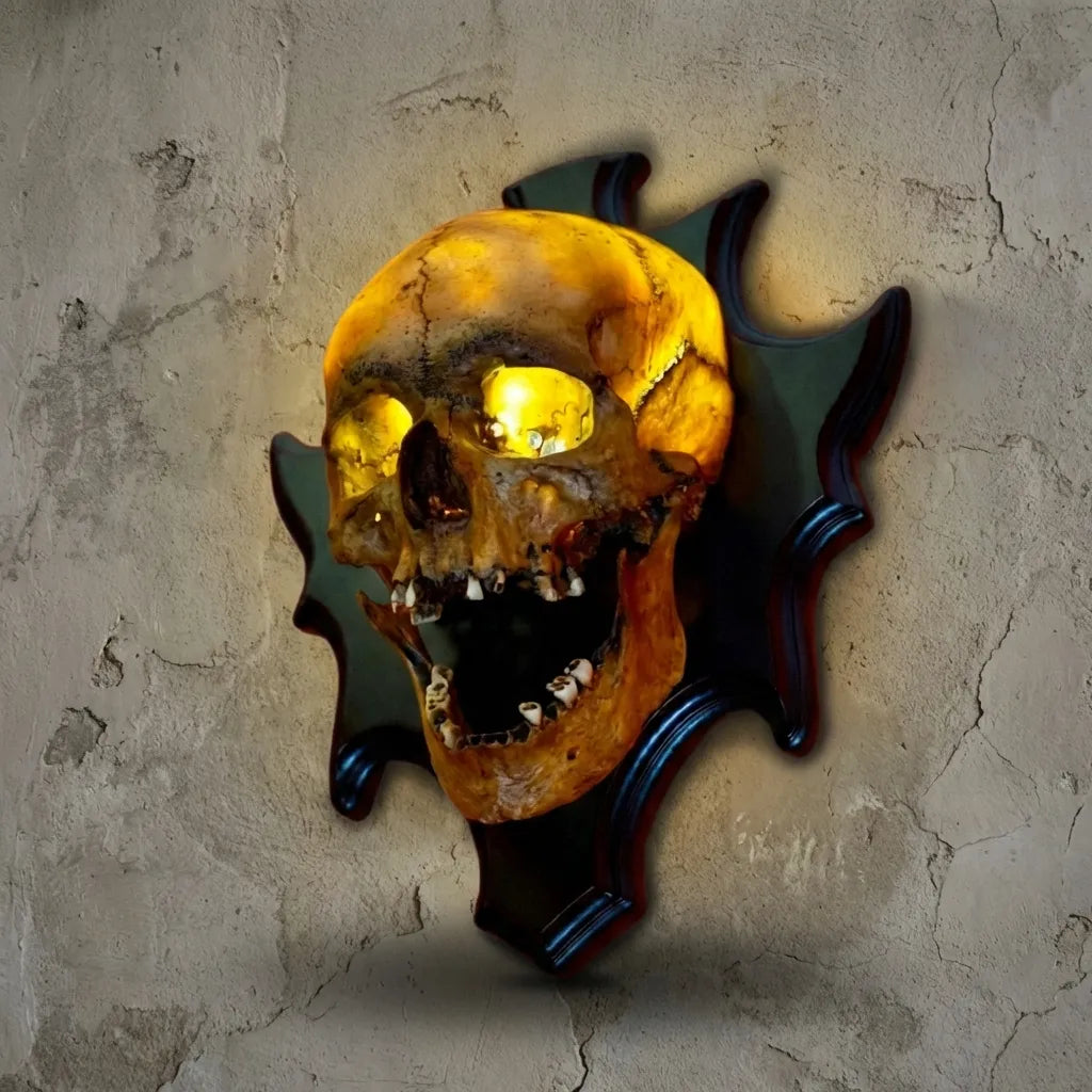 Wall Mounted Skull Lamp -  Nocturiskull