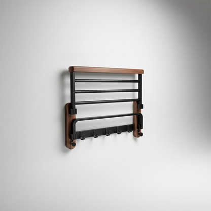 Wandmontiertes Holzhandtuchregal - Rackhaven