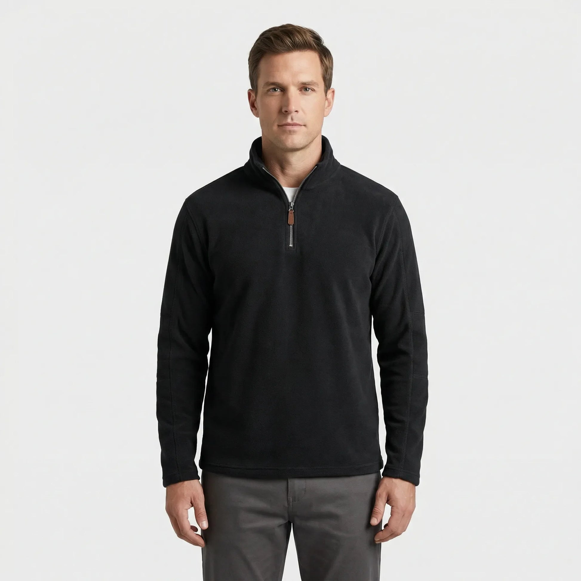 Wärmebetonter Herren-Pullover Mit Kurzreißverschluss - Lester