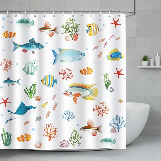Wasserabweisender Polyester Duschvorhang - SeaMosa