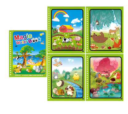 Vattenmålbok Set – Magisk målarglädje utan kladd (4-pack)