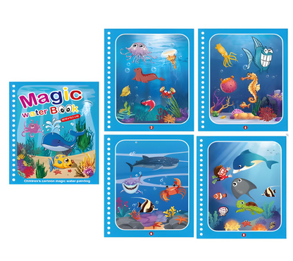 Vattenmålbok Set – Magisk målarglädje utan kladd (4-pack)