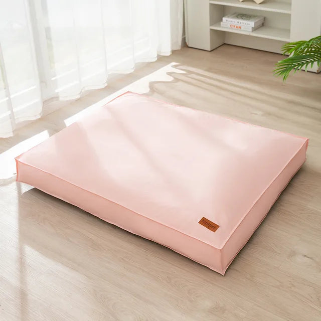 Wasserdichtes rosa Hundebett, rechteckig, für kleine bis große Hunde, Haustiermatte.