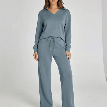 Weites Loungewear-Set Mit Weitem Bein - Joleen