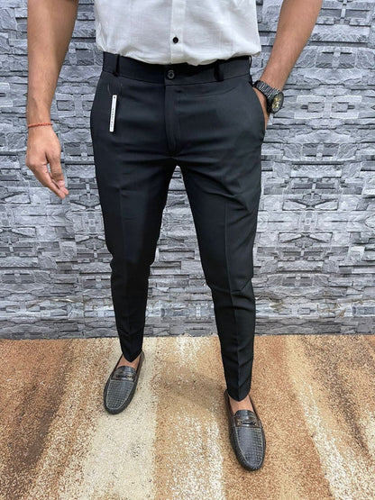 Slim Fit formella herrbyxor – Milano