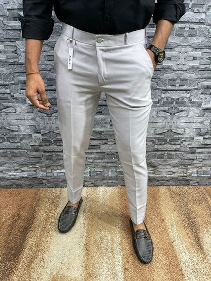 Slim Fit formella herrbyxor – Milano