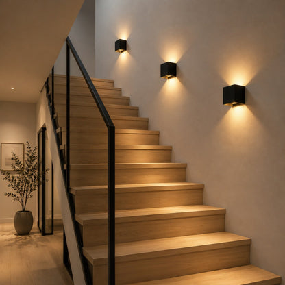 Luxe Cordless Wall Lamp | Square Sensor Light | Aluminum 10x10 cm 1
