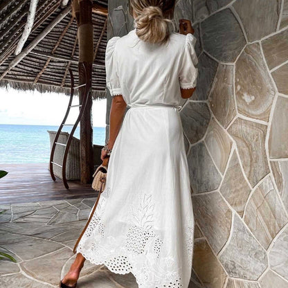 Maxiklänning med broderi – Celeste