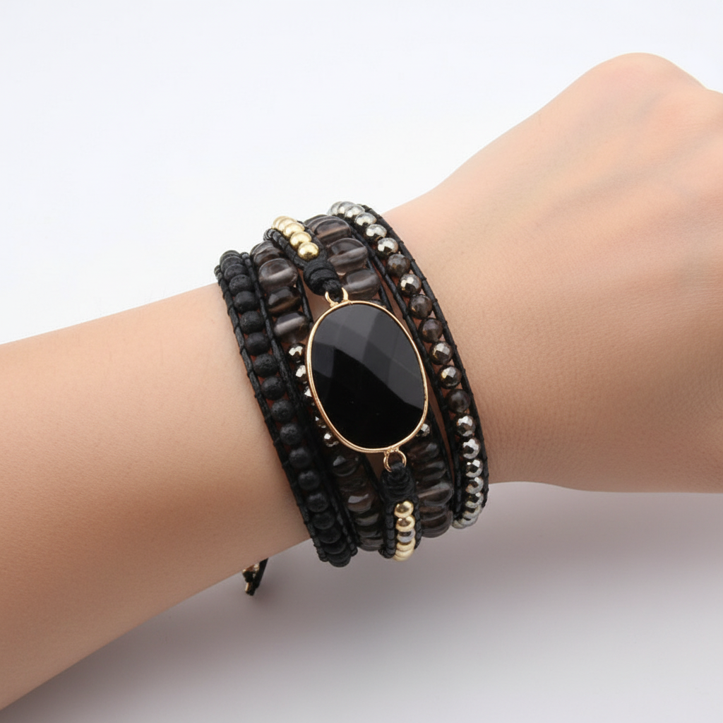 Wickelarmband Aus Steinen - BohoGlow 