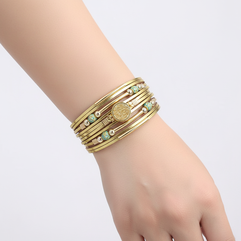 Wickelarmband Mit Perlen - BohoVibe 