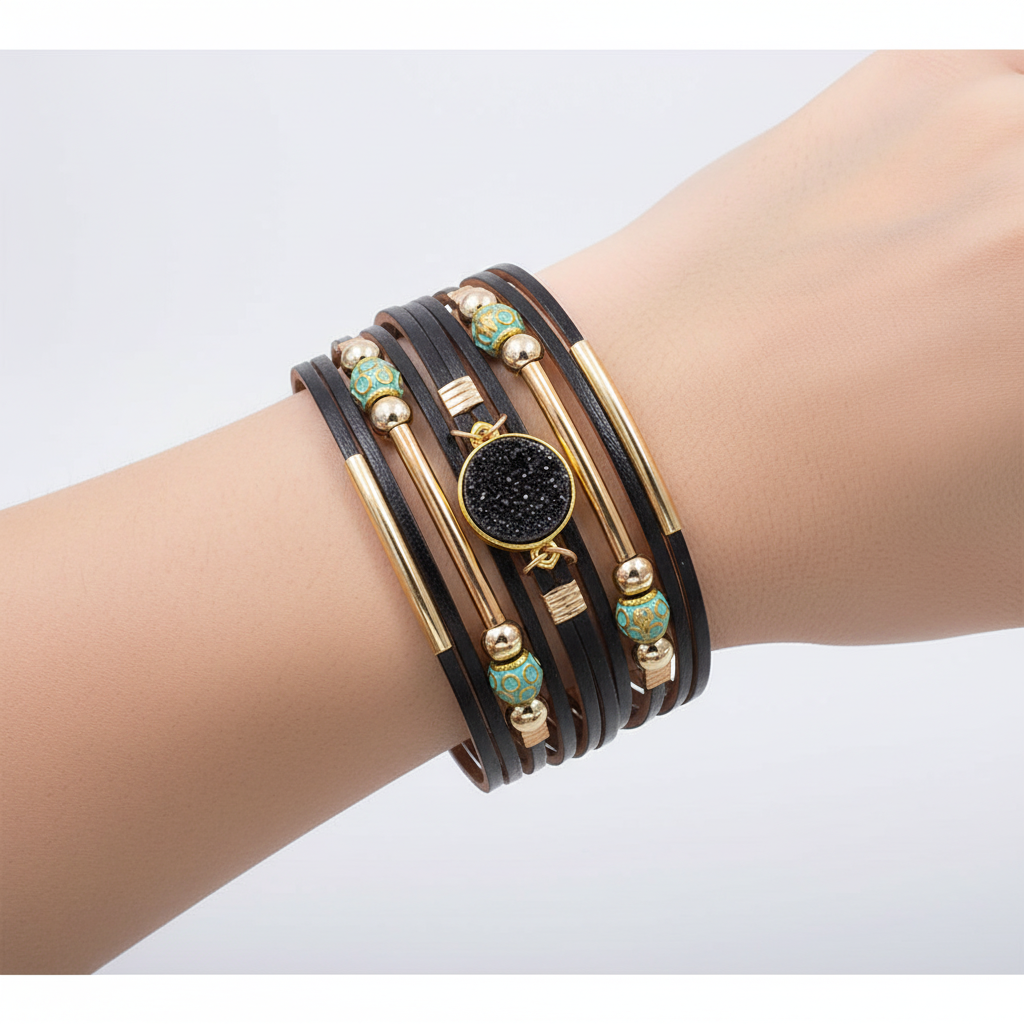 Wickelarmband Mit Perlen - BohoVibe 