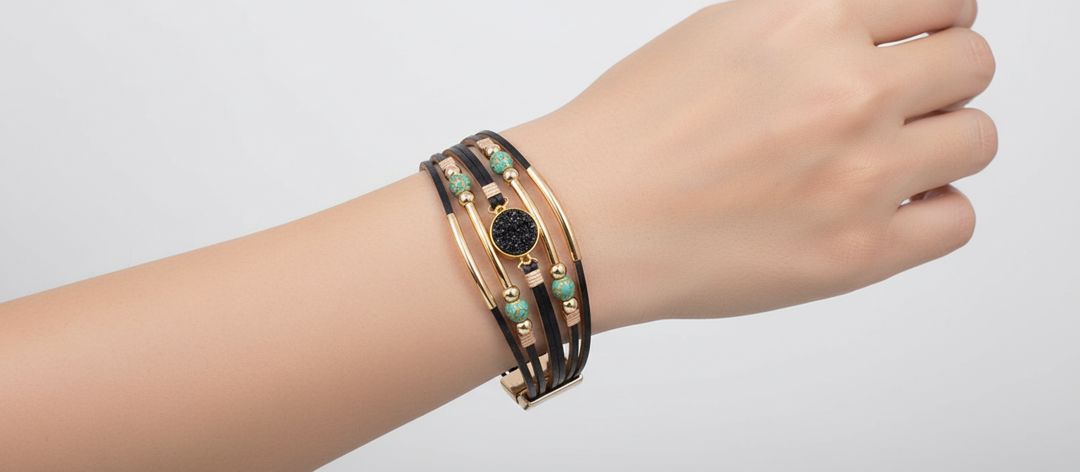 Wickelarmband Mit Perlen - BohoVibe 