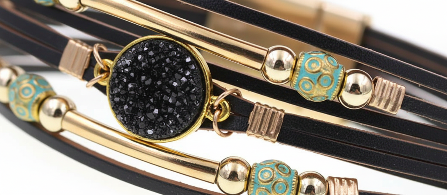 Wickelarmband Mit Perlen - BohoVibe 