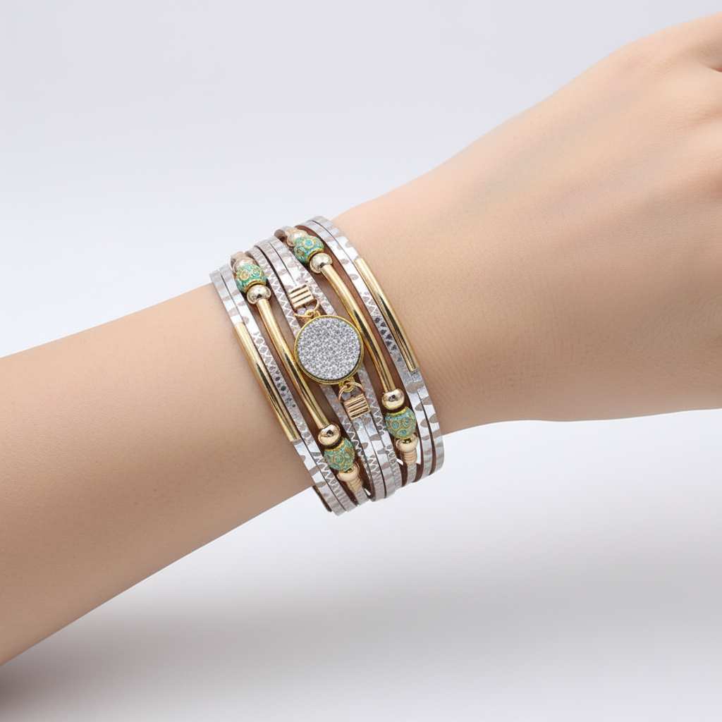 Wickelarmband Mit Perlen - BohoVibe 