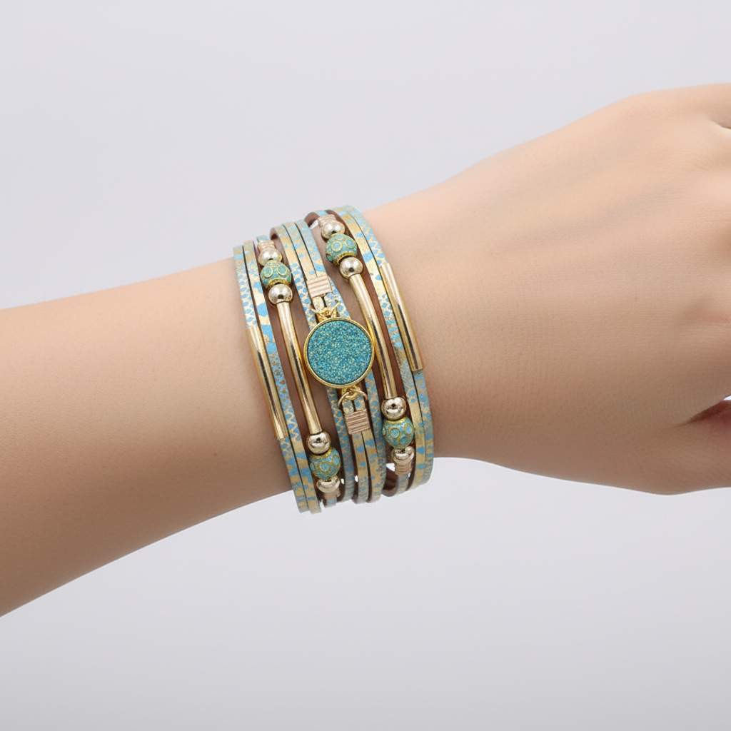 Wickelarmband Mit Perlen - BohoVibe 