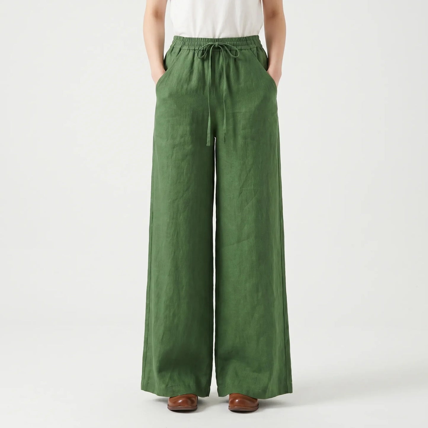 Wide-Leg Casual Trousers -  Sadie