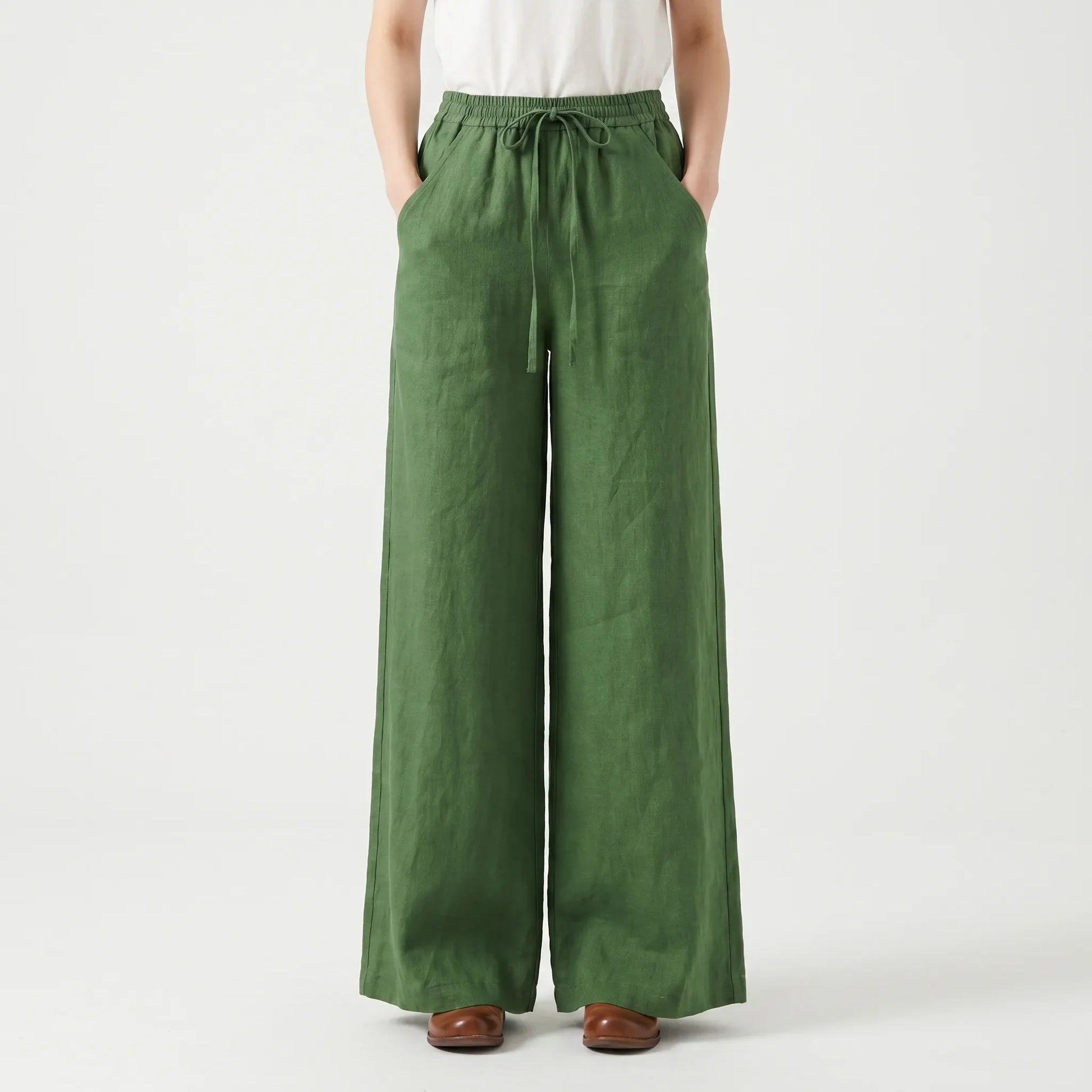Wide-Leg Casual Trousers -  Sadie