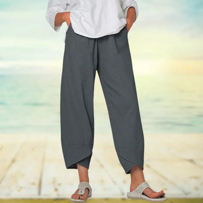 Wide-Leg Relaxed Fit Trousers - Sheryl