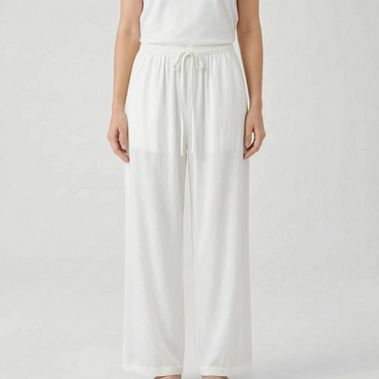 Wide Leg Summer Trousers -  Hazel