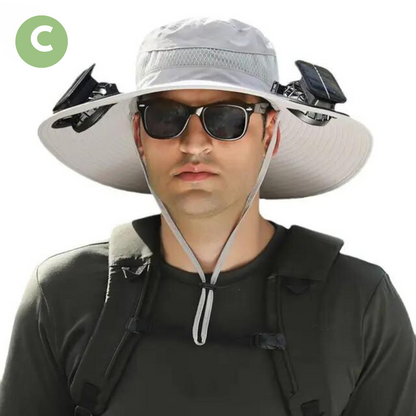 Utomhus solhatt med inbyggd fläkt – Sunbreeze
