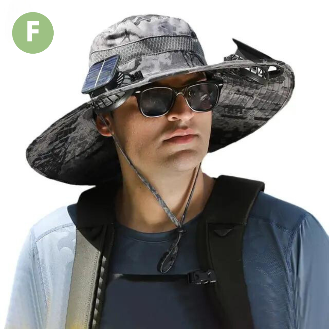 Utomhus solhatt med inbyggd fläkt – Sunbreeze