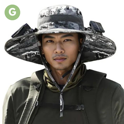 Utomhus solhatt med inbyggd fläkt – Sunbreeze