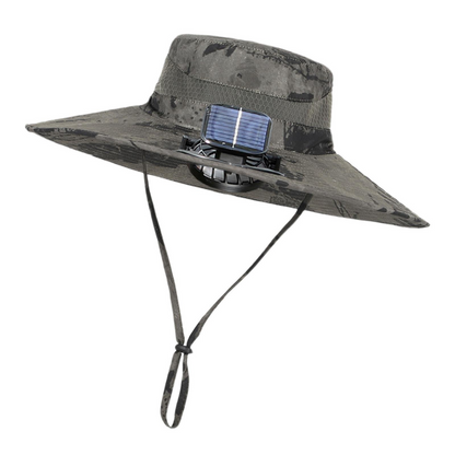 Utomhussolhatt med integrerad solfläkt – CoolBreeze Solar
