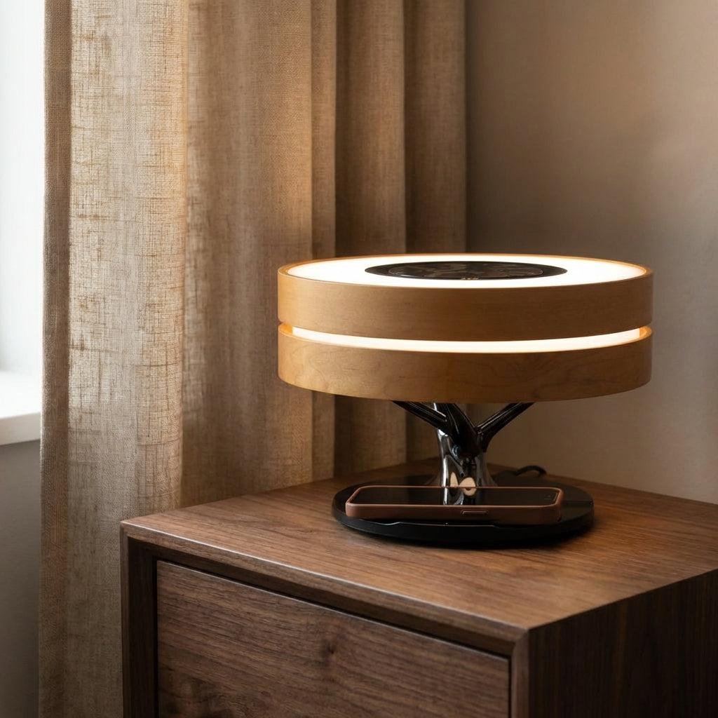 Wireless Charging Lamp With Speaker - AmbiLuxe
