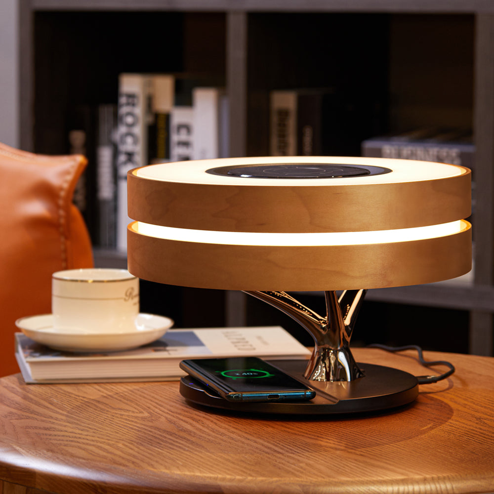 Wireless Charging Lamp With Speaker - AmbiLuxe