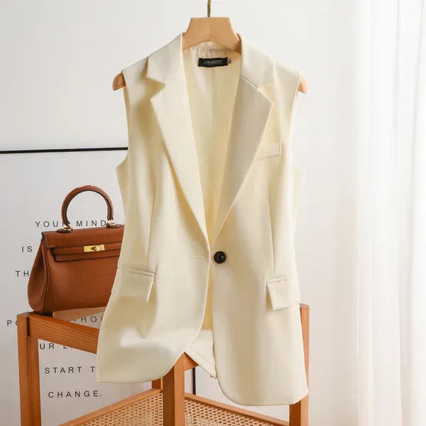 Höstens trendiga ärmlösa blazer - Celeste