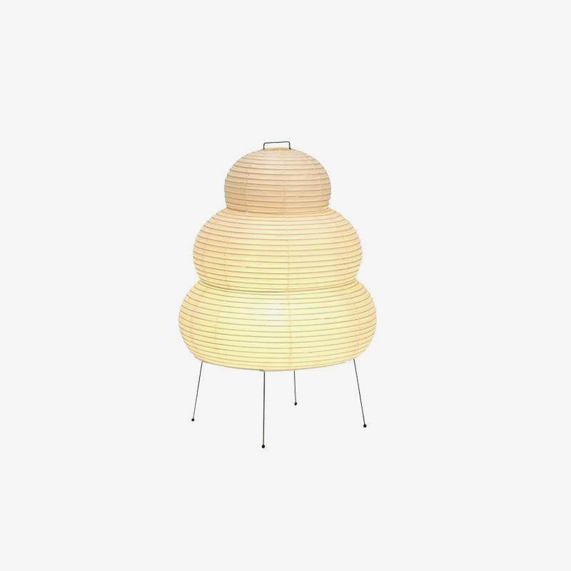 Weiße Papier-Tischlampe mit Metallbeinen, modernes Design, Innenbeleuchtung, skandinavisch.