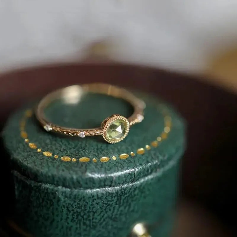 Zarter Silberring - PeridotJewelry 
