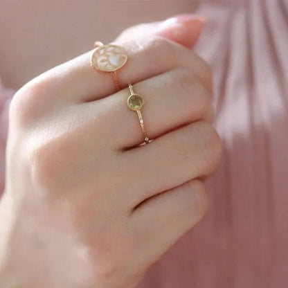 Zarter Silberring - PeridotJewelry 