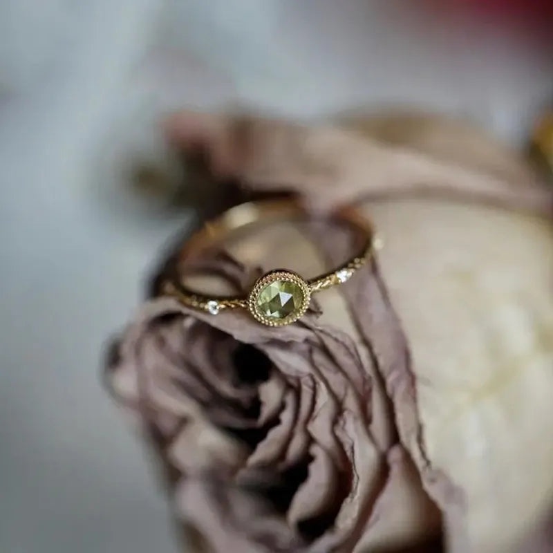 Zarter Silberring - PeridotJewelry 