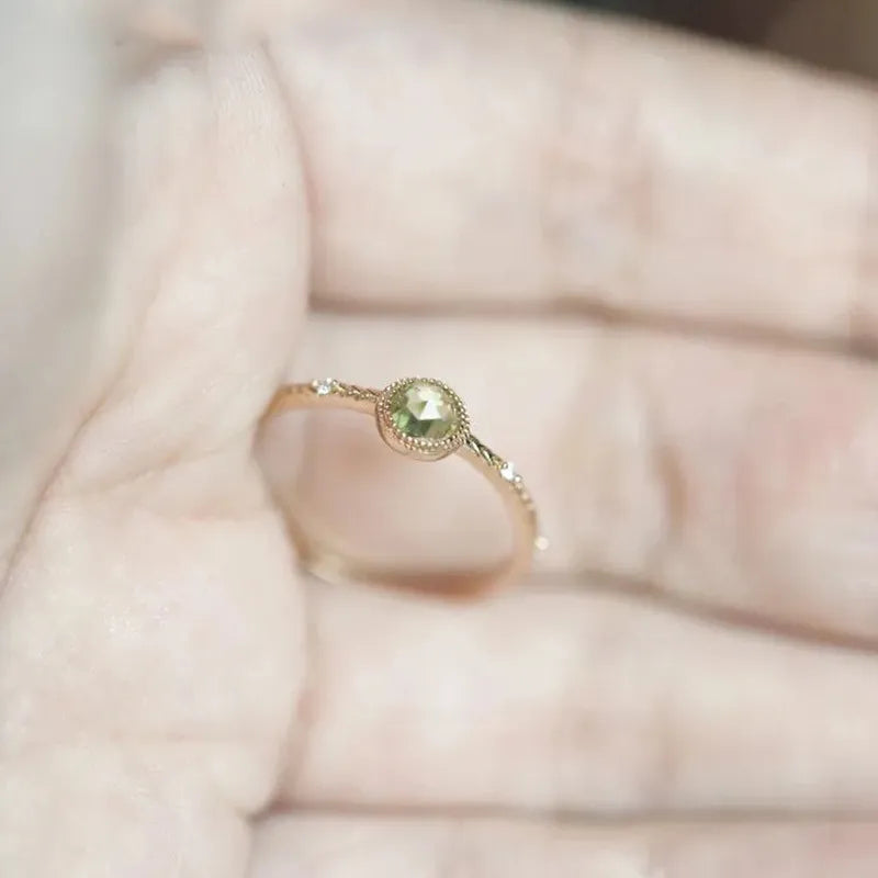 Zarter Silberring - PeridotJewelry 